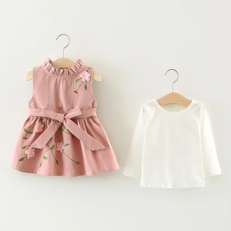 Одежда для маленьких девочек Новая детская одежда Хлопковые комплекты без
