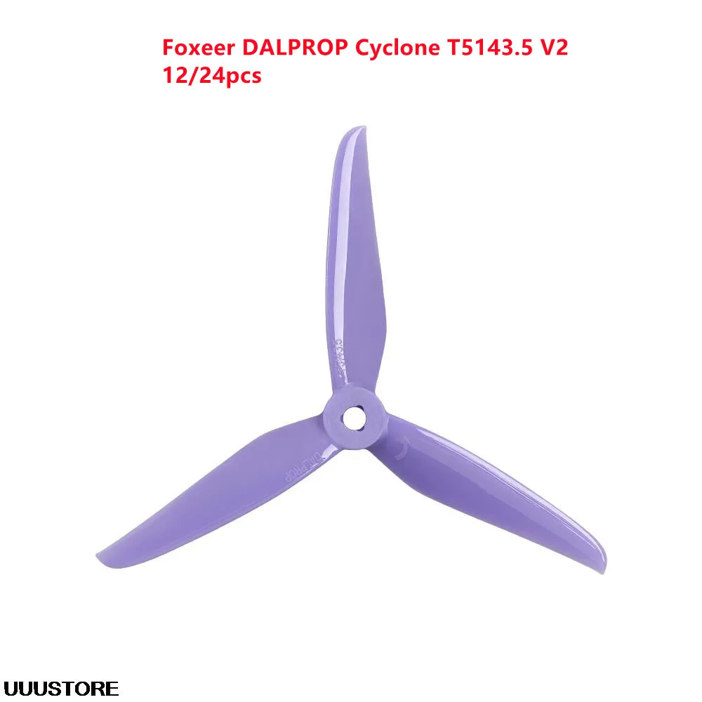 12/24 шт. Foxeer DALPROP новые циклонные T5143.5 V2 реквизиты для фристайла гоночные 5-дюймовые пропеллеры 5 мм POPO для радиоуправляемого FPV гоночного дрона