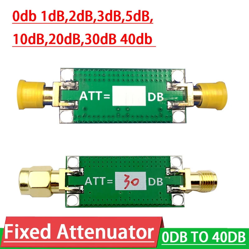 1 МГц 3GHZ RF аттенюатор фиксированный получить 0DB 1dB 2dB 5dB 10dB 20dB 30dB 40DB SMA женский