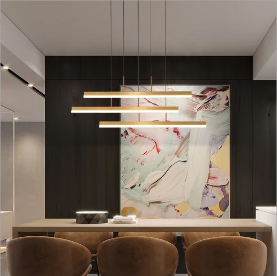 Креативные подвесные светильники для ресторана простая современная Золотая