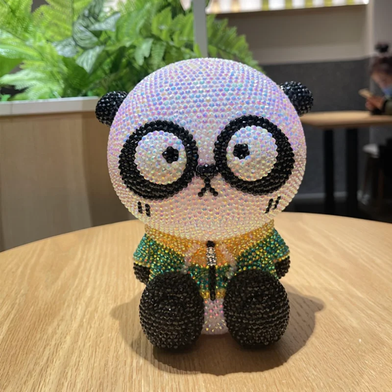 

19 Cm Bling Bear Piggy Bank Gift Home Decoration Cartoon Doll Cash Box Storage Diamond Bear Money Safe Children's Toy Coin Bank