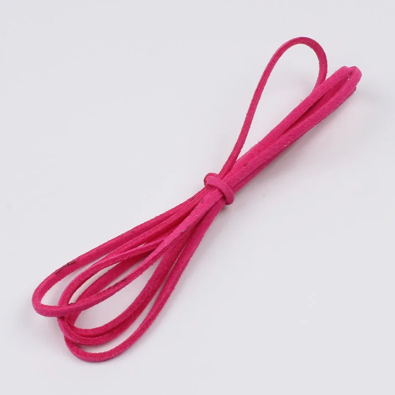 rose pink 10 метров 3 мм бархатная лента для подарочной коробки бумажный пакет упаковка для цветов кружевная лента DIY кожаный шнур ручной работы материал для бижутерии оптом - Цвет: rose pink