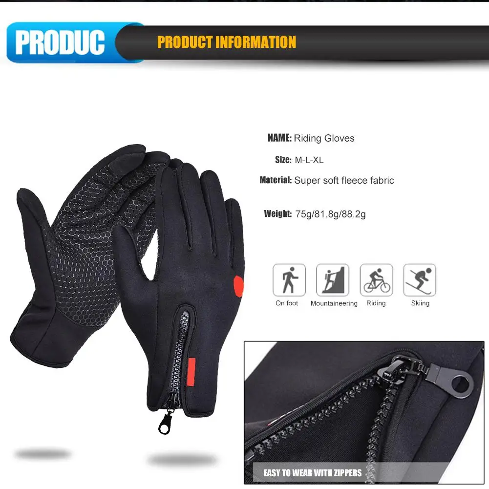 

Winter Riding Fleece Gloves High-quality Convenient Simplicity Comfortable Women Men Honeycomb Windproof Cycling Warm Gloves