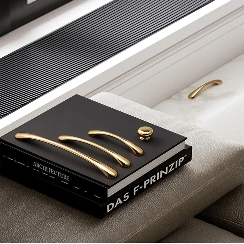 

Gold solid zinc alloy drawer cabinet handle decoration hardware home