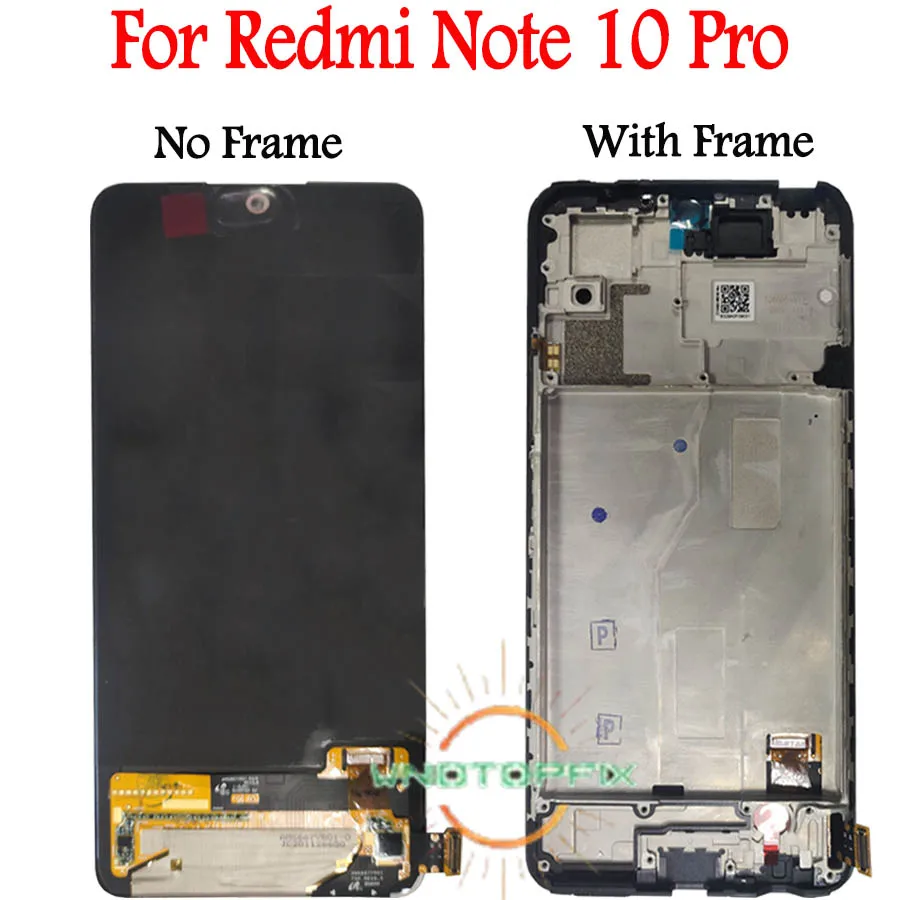 AMOLED для Xiaomi Redmi Note 10 Pro дисплей с рамкой Сенсорная панель экран дигитайзер ЖК 10s lcd