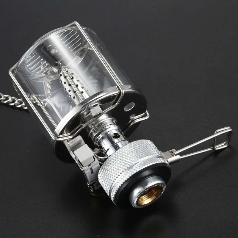 

Mini Camping Lantern Gas Light Portable Tent Glass Lamp Butane 80LUX Light BL