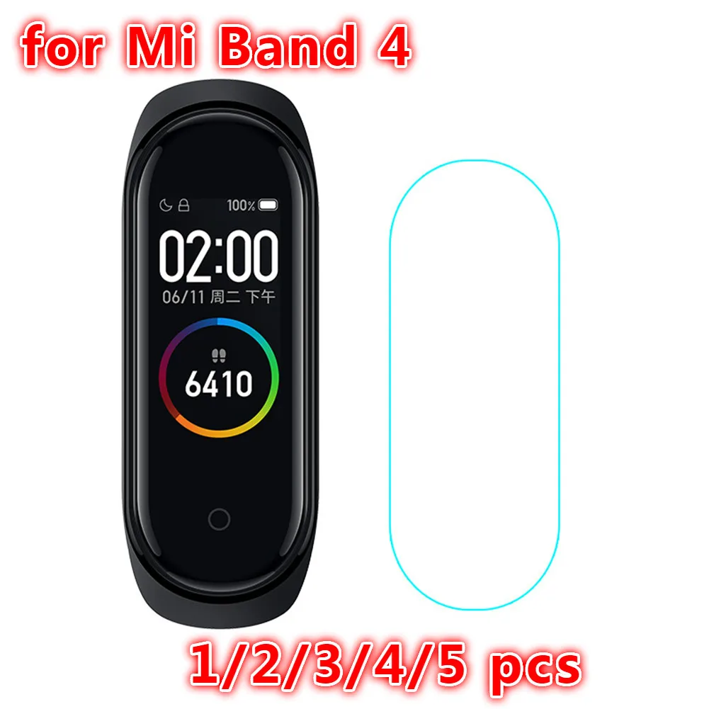 1/2/3/4/5 шт для Xiaomi mi группа 4 Экран протектор band4 смарт браслет полное покрытие