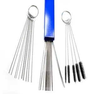 Инструмент для чистки автомобиля, мотоцикла, иглы, Набор щеток для форсунки Carb Jet, распылитель, Аэрограф, инструменты для чистки