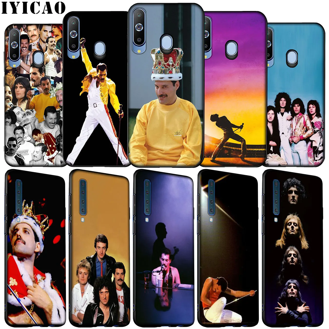 IYICAO Queen Freddie Mercury Soft Silicone Case for Samsung Galaxy A70 A50 A60 A40 A30 A20 A10 M10 M20 M30 M40 A20E Black Cover | Мобильные