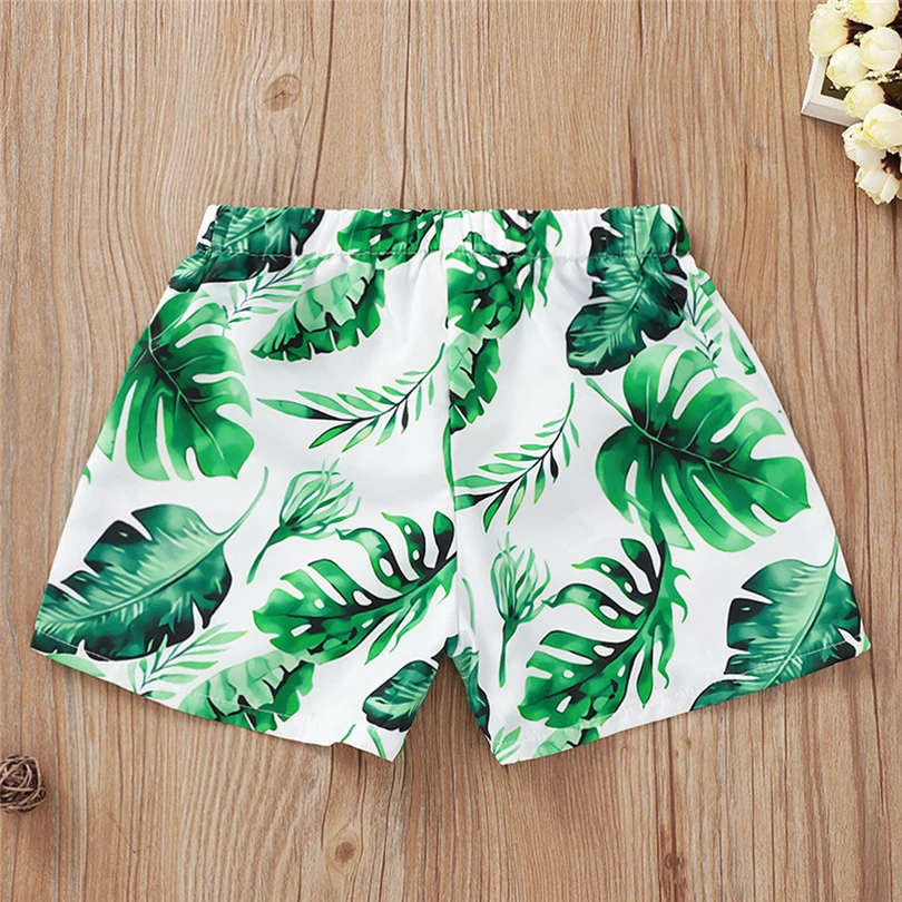 Toddler Baby boys Swimwear kids Floral Paisley Polyester Casual Elastic Waistband Beach bathing clothes Summer A40 |