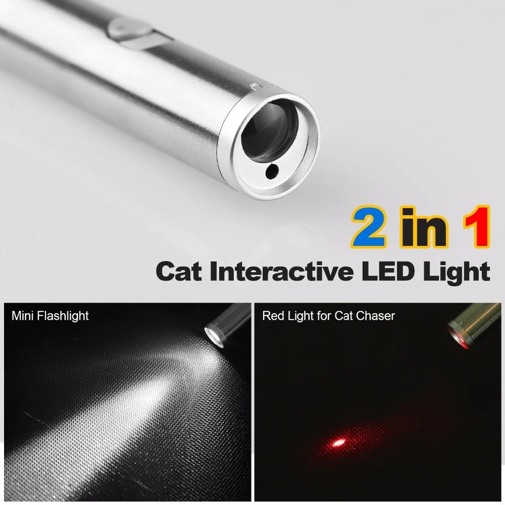 Забавные игрушки для кошек 2 в 1 многофункциональная лазерная указка Chaser