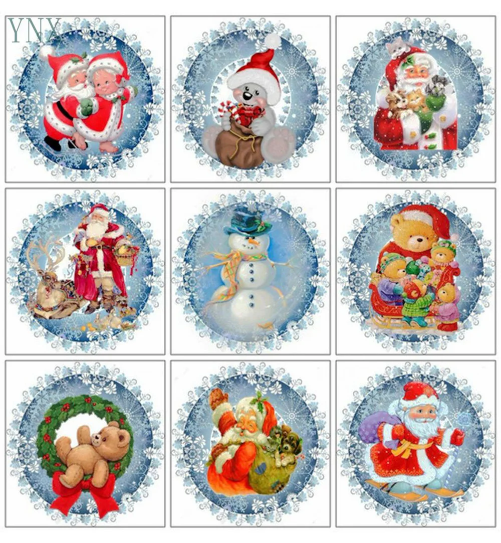 

YNX 5D DIY Cross-Stitch Home Decoration Gift Full Diamond Painting Diamond Embroidery Handmade Craft Snow Man/Santa Claus/Bear