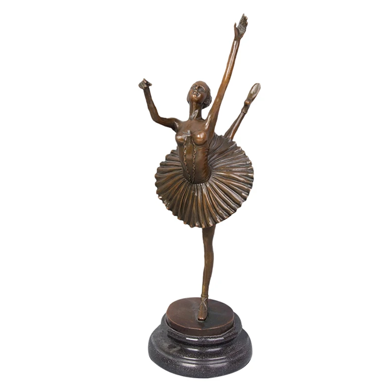 melhor Bailarina Estátua De Bronze Moderno Feminino Ballet Dança Escultura Estatueta Arte Menina Quarto Decoração Presentes Surpreendentes