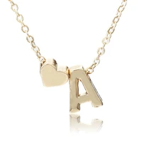 european and american simple fashion heart shaped love english letter clavicle chain necklace exquisite jewelry