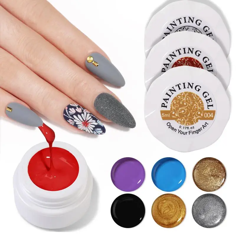 

5ml Painting Gel Varnish Nail Gel Polish Soak Off UV LED Top Coat Semi Permanent Nail Art Design For Manicure Nail Gel Polish