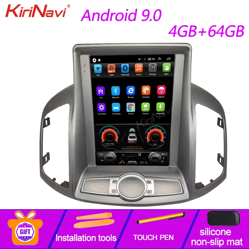 Автомагнитола KiriNavi Android 9 0 в стиле Тесла с вертикальным экраном для Chevrolet Captiva