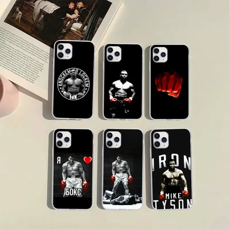 

HIMONBEN Mike Tyson Boxer Man Phone Case For iphone 13 12 11 x xs xr 7 8 6 se 5 pro max mini 2020 soft Cover Fundas TM