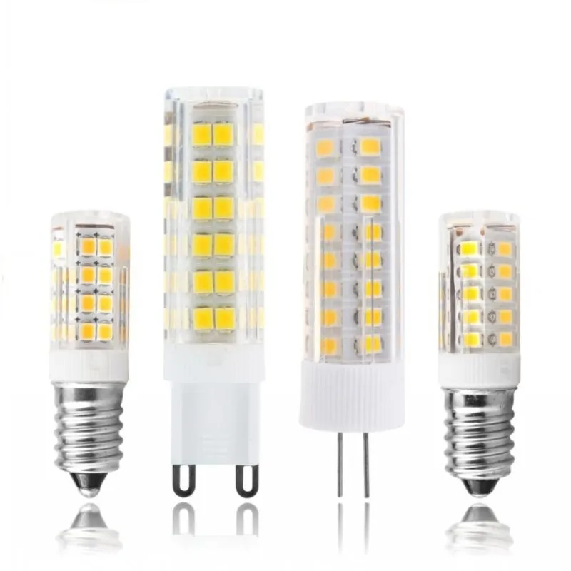 Светодиодная лампочка кукуруза G9 G4 E14 5 Вт 7 9 12 15 светодиодная SMD2835 с углом луча 360