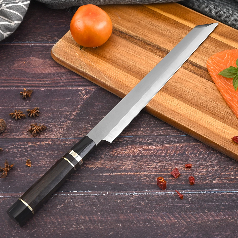 440C японский лосося ножи для суши Sashimi Филейный Нож рыбы титановое покрытие Рыбы нож шеф повара нержавеющая