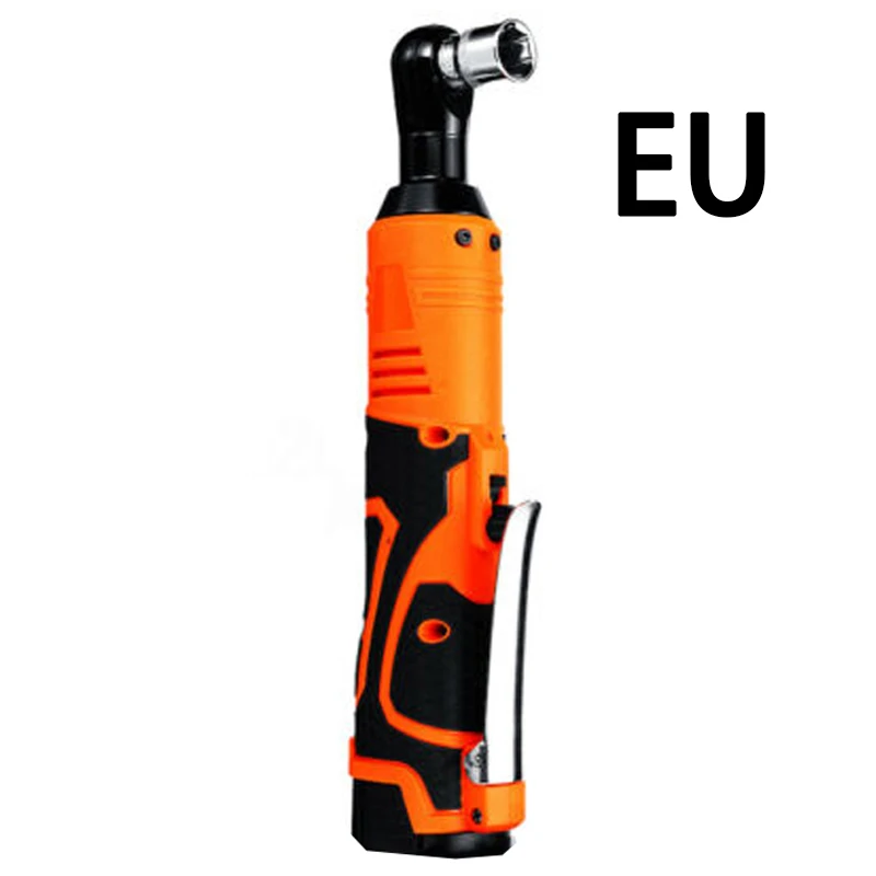 EU 25V 90N. m 3/8 ''перезаряжаемый Электрический беспроводной Трещоточный ключ набор инструментов AU/US/UK/EU вилка 110-220V пластиковый Мультитул без батареи - Цвет: EU