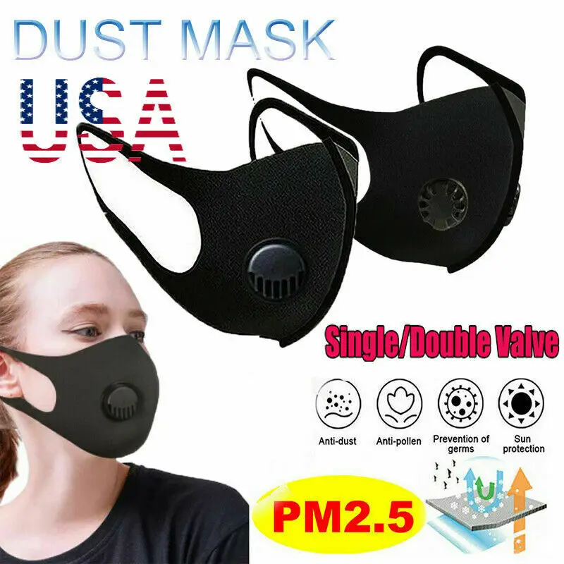 

2020 Reusable PM 2.5 cotton Face Cover Activated Carbon With Filter-Washable