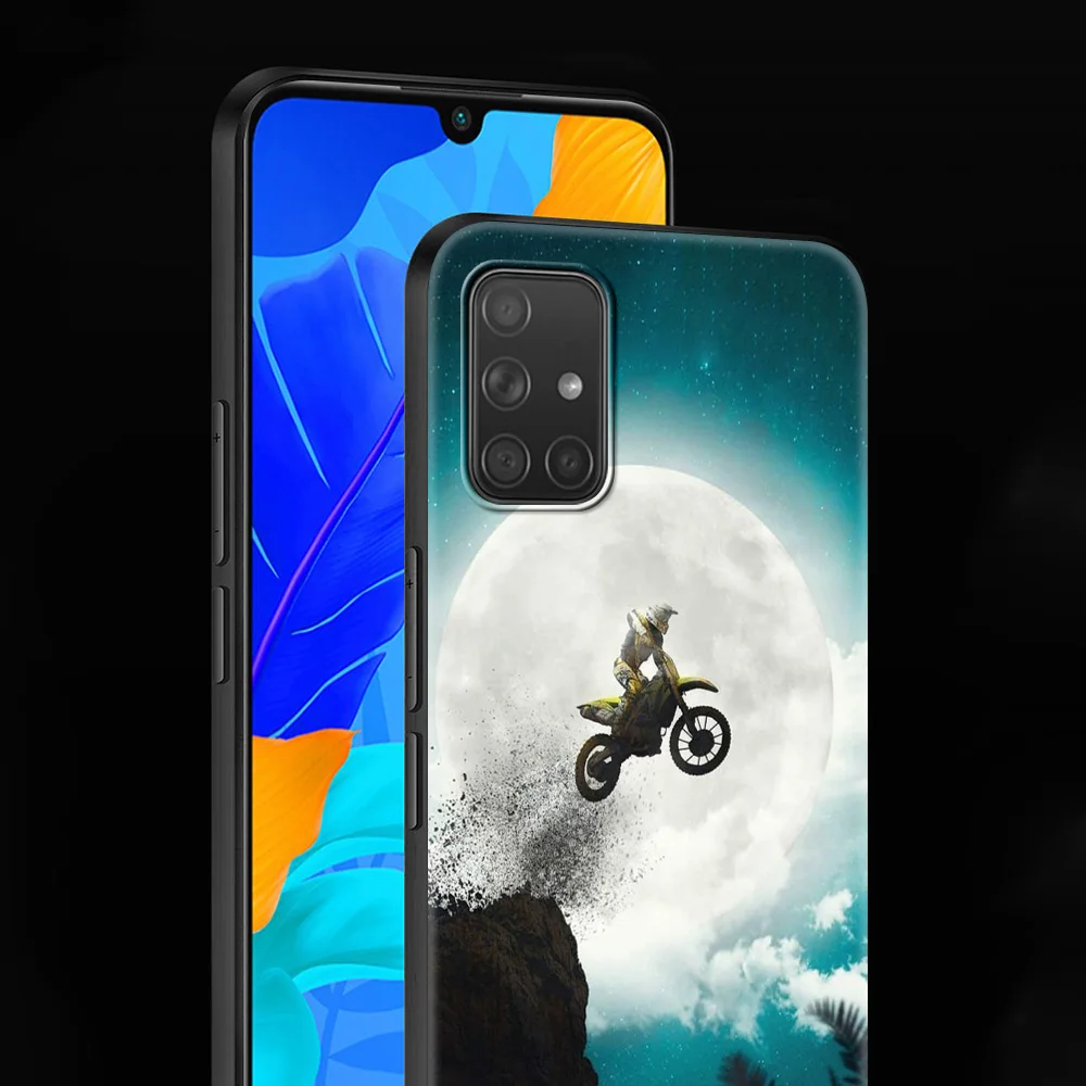 phone case for samsung a51 a71 a52 a12 a21s a21 a32 a72 a42 a41 a31 a11 a03 a02 a01 moto cross motorcycle sports tpu fundas free global shipping