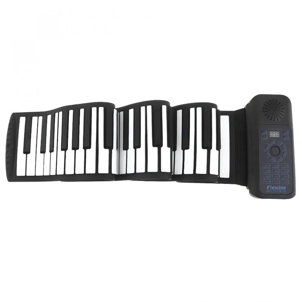 88 клавиш USB MIDI Roll Up пианино электронная портативная силиконовая Гибкая
