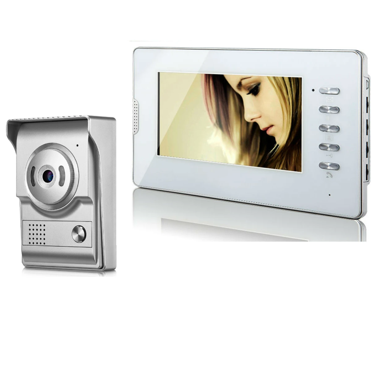 

7" Video Intercom system visual speakerphone 700TVL Infared IR doorbell camera wired video door phone for home apartment