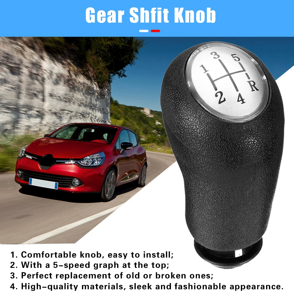 

Gear Shift Knob 5-Speed Shifter Lever Knob Outdoor Personal Car Parts Decoration for Renault Scenic 03-06 Kangoo 2009