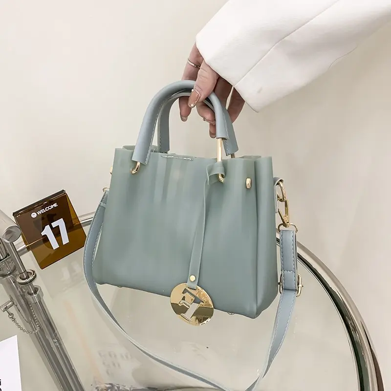 

Women's Bag 2021 New PU Leather Solid Color Premium Bag Jelly Women's Bag Wild Messenger Bag Handbag Purses