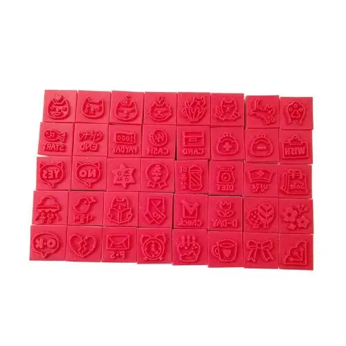 40 шт./лот мини милый кот DIY деревянный комплект резиновых штампов ручной работы