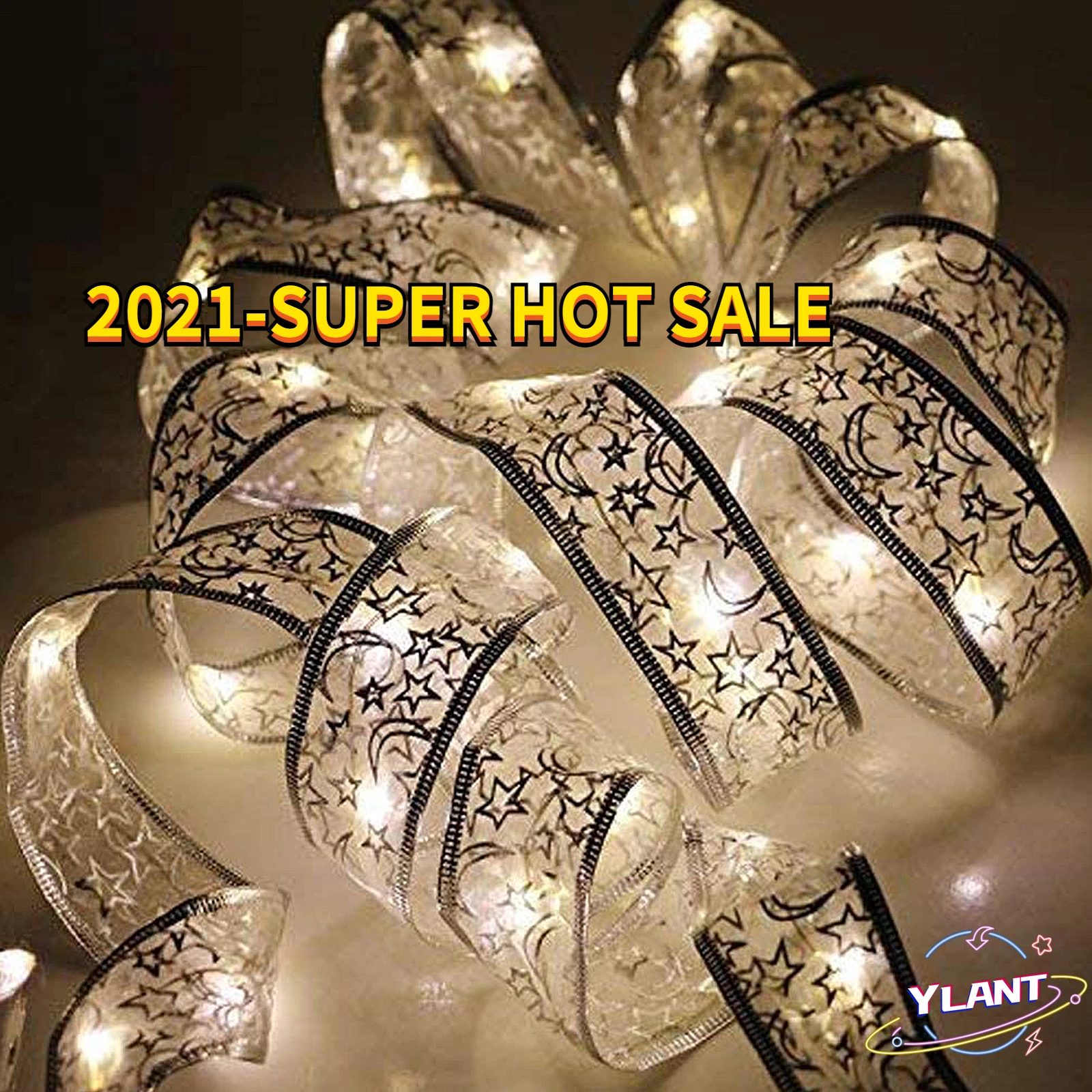 

40 LED 4m Fairy Lights Strings Cooper Wire Ribbon Bows Lights Christmas Lamp for Party Weddings Holiday Xmas Tree Decorations