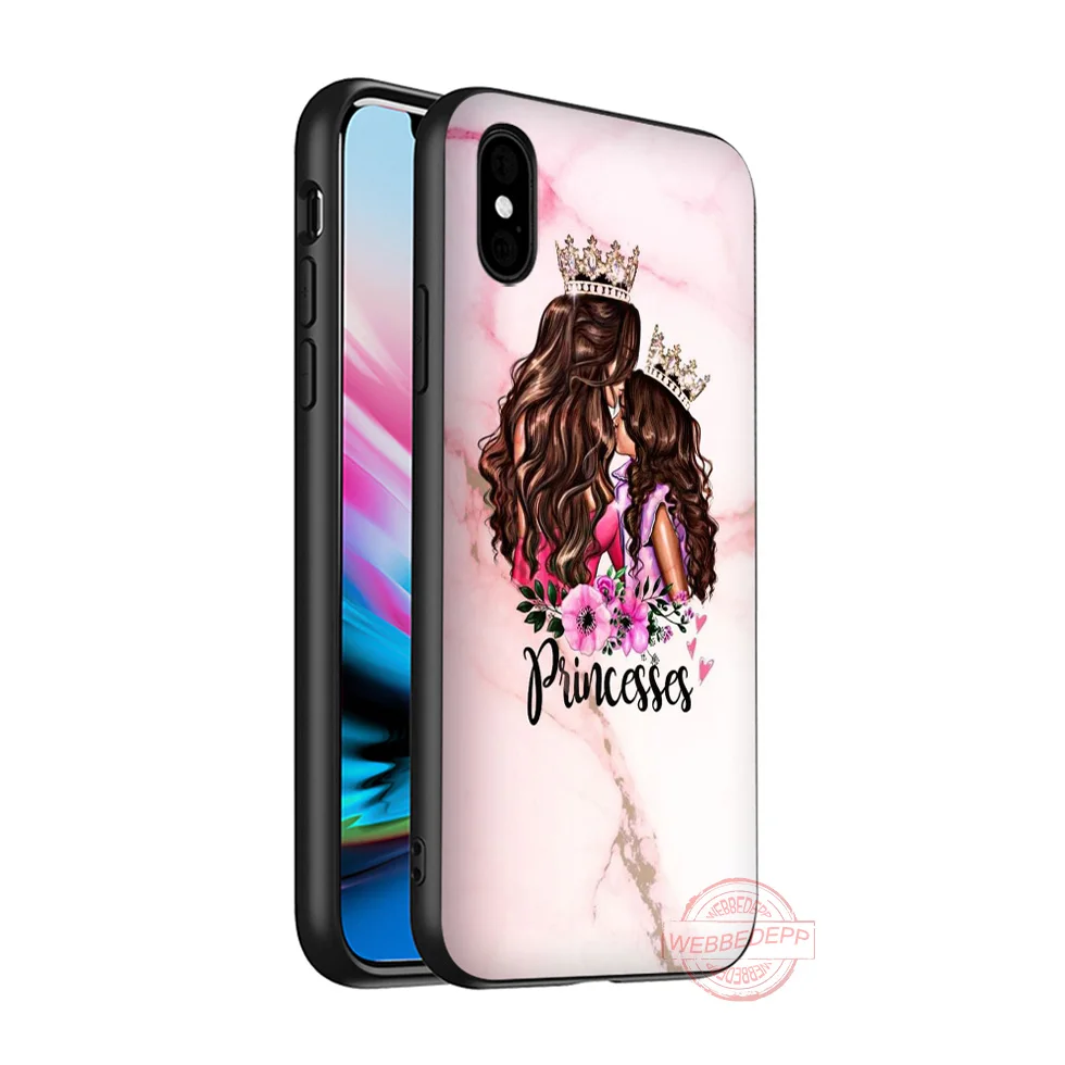 WEBBEDEPP мама и дочь рисунок Мягкий Силиконовый ТПУ чехол для телефона для iPhone 5 6 7 8 Plus X XS XR XS Max 11 11peo 11proMax - Цвет: 5
