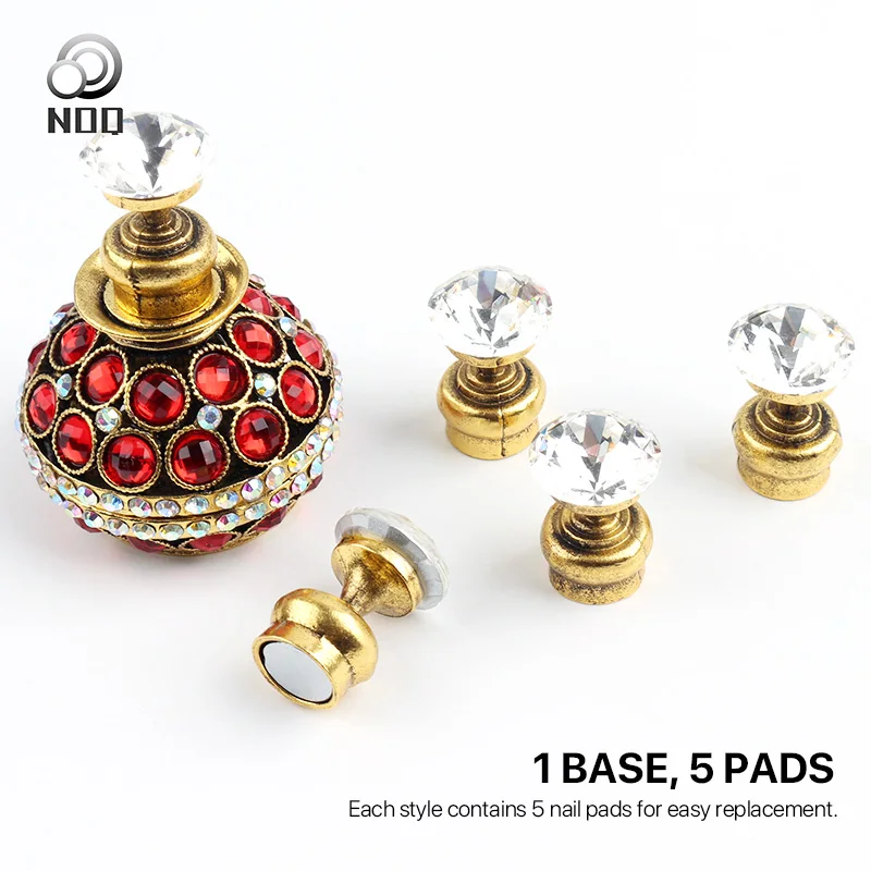 Накладные ногти NOQ сплав алмазная основа кончики пальцев металлическая