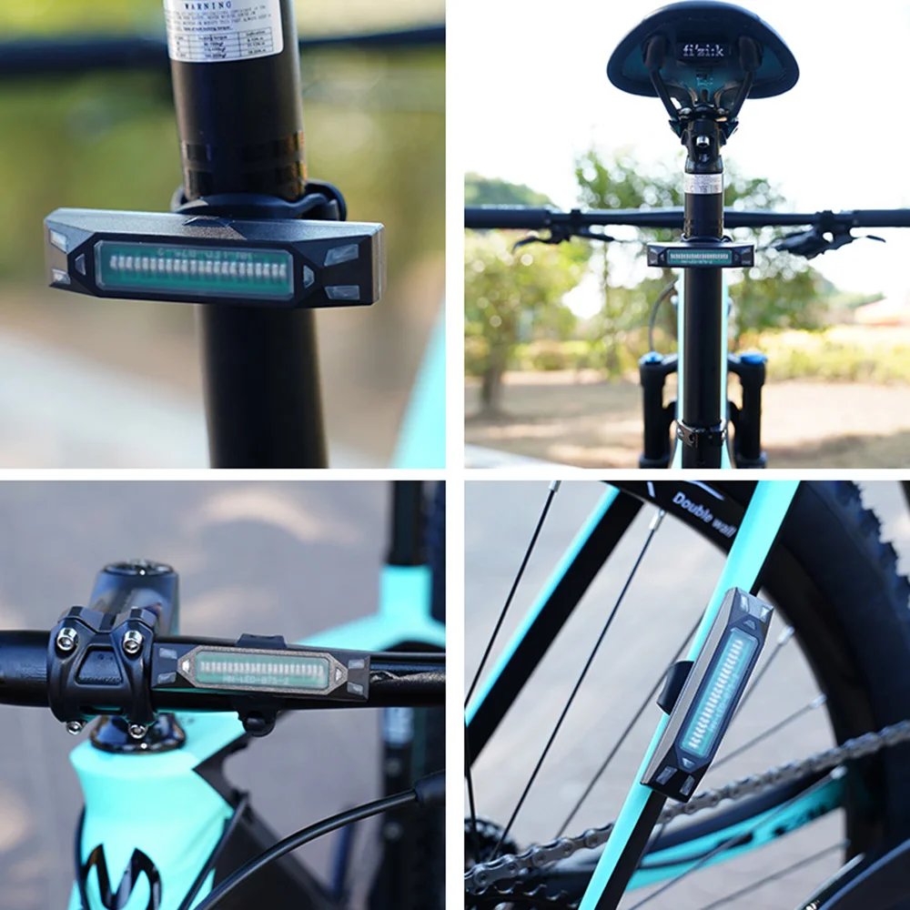 

LED Signal Light 500mAh Bike Rear Tail Light USB Rechargeable Bicycle Safety Light Waterproof Bicycle Lights