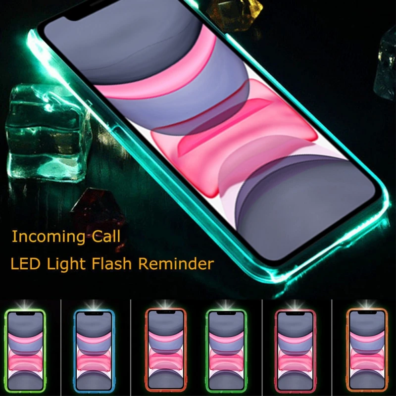 Чехол из ТПУ для iPhone 11/11 Pro/11 Pro Max светодиодные чехлы телефонов противоударный