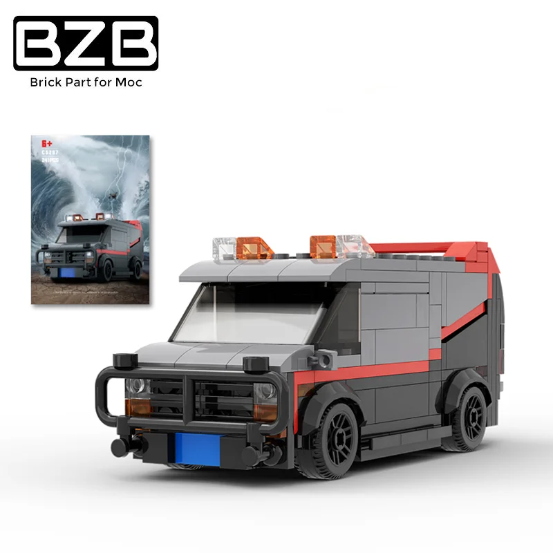 

BZB MOC Assault Squad Simulation Truck 20604 GMC Vandura Van Truck Car Building Block Model Decoration Children DIY Toys Gifts
