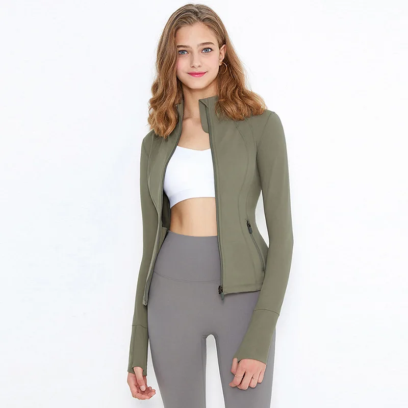 Хорошее качество женская куртка для тренировок йоги фитнеса Спортивная одежда