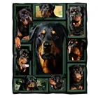Rottweiler Флисовое одеяло 3D полностью печатное носимые одеяла взрослыеДети Флисовое одеяло шерпа одеяло Прямая поставка