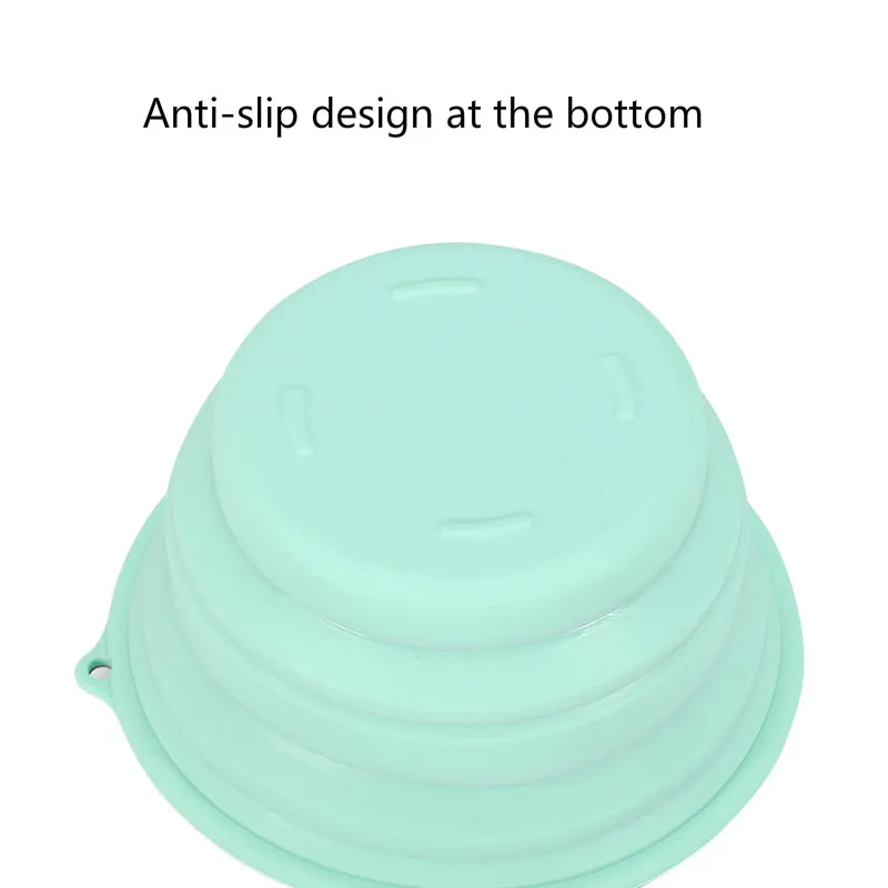 Яркие цвета креативная и удобная силиконовая телескопическая складная чаша для