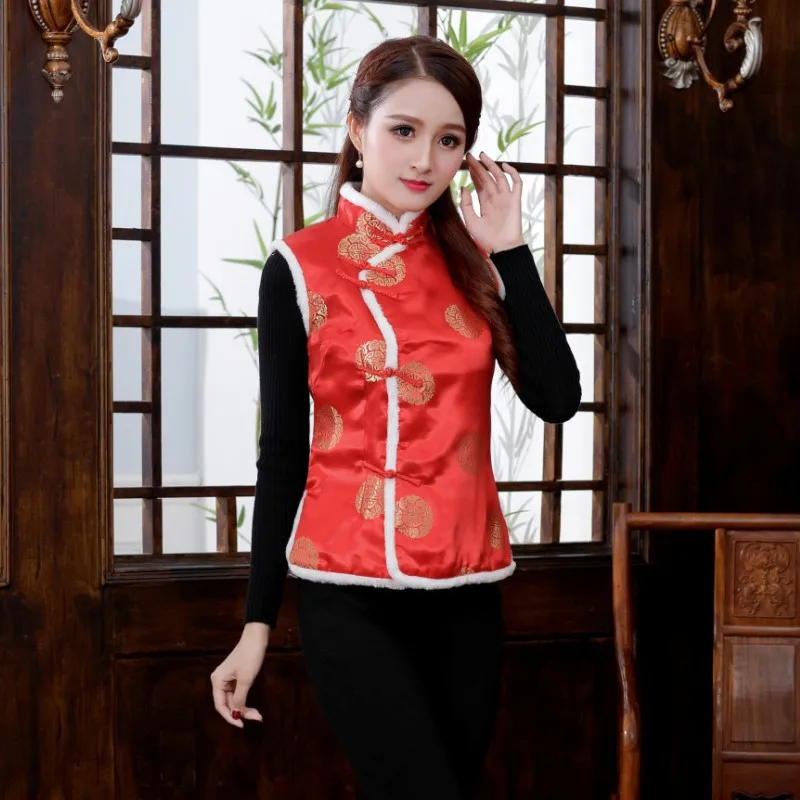 Color5 Год женский китайский стиль Qipao Tang костюм толстый бархатный жилет традиционное вечернее свадебное платье Cheongsam ретро атласное платье - Цвет: Color5