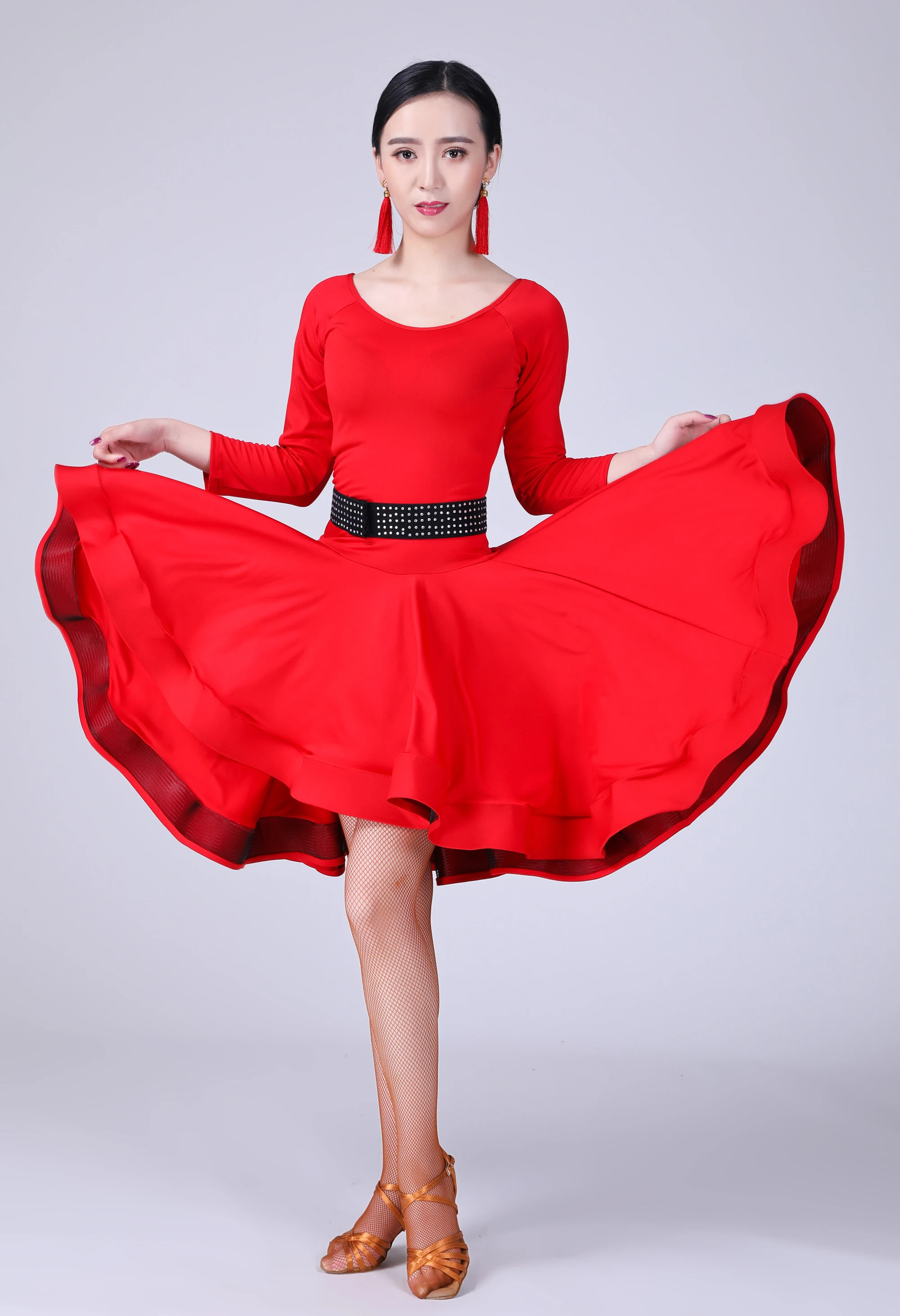 Женское платье для тренировок 2019 юбка выступлений и латиноамериканских танцев