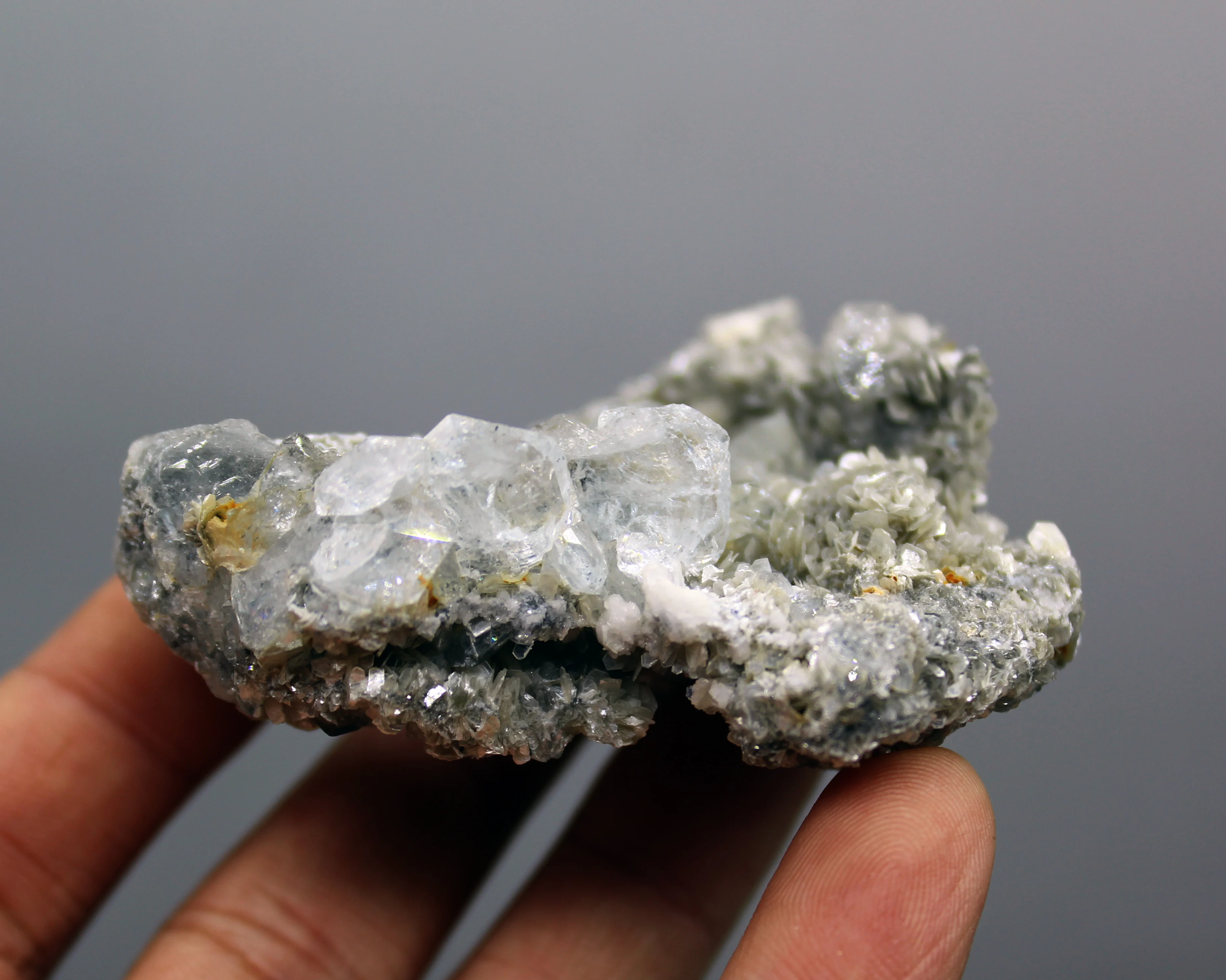 

77g Rare Natural Aquamarine and Mica Symbiotic Mineral specimen stones and crystals healing crystals quartz gemstones