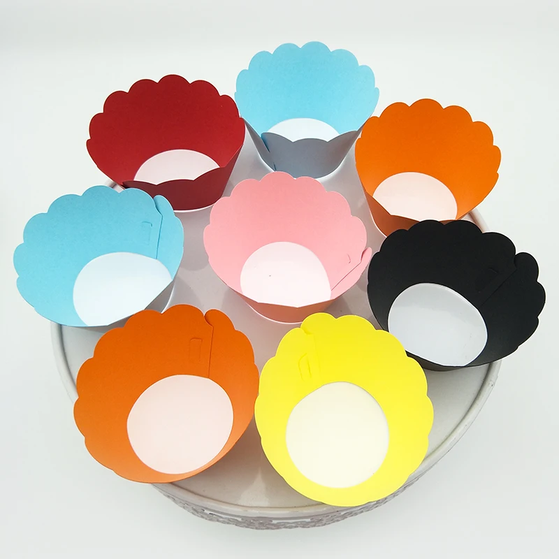 36 шт конфетных цветов обертки для кексов красный синий черный оранжевый розовый
