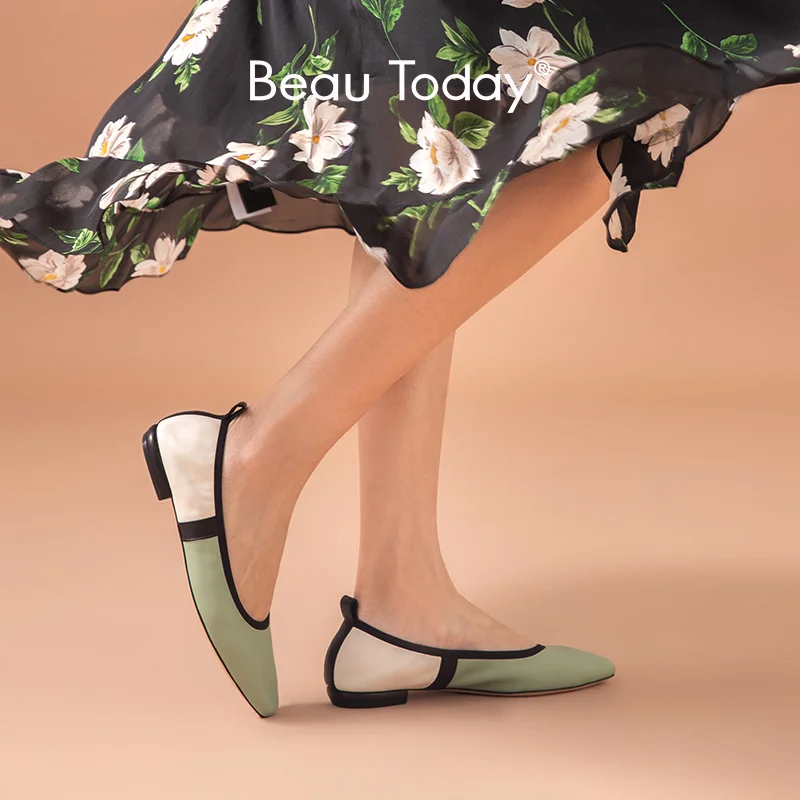 Женские туфли лодочки из натуральной овечьей кожи BeauToday разноцветные с