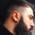 Мужские серьги-кольца из нержавеющей стали 15 мм маленькие обручи HUGGIE серьги для мужчин унисекс ювелирные изделия