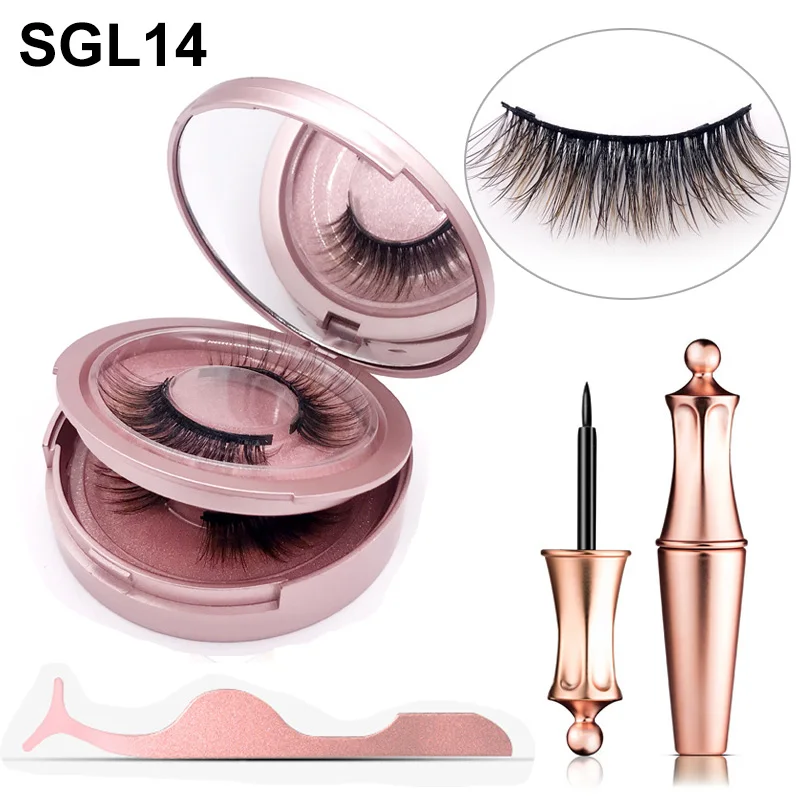 

Colored 2 Pairs Magnetic False Eyelashes Waterproof Eyeliner Tweezer Set Thick Colorful Magnetic Fake Eyelashes Wholesale Lashes