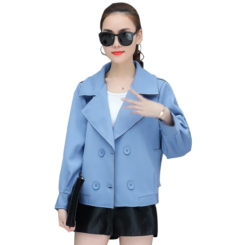 

Женская облегающая верхняя одежда размера плюс, Корейская куртка, Женская Осенняя куртка с отложным воротником и длинным рукавом, Женская к...