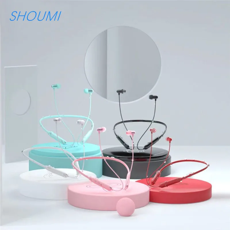 

Беспроводные наушники со спящей шеей, Висячие басы, Bluetooth, 5,0 дюймов, наушники для девочек, эксклюзивные спортивные подарки для Iphone Xiaomi 8, USB