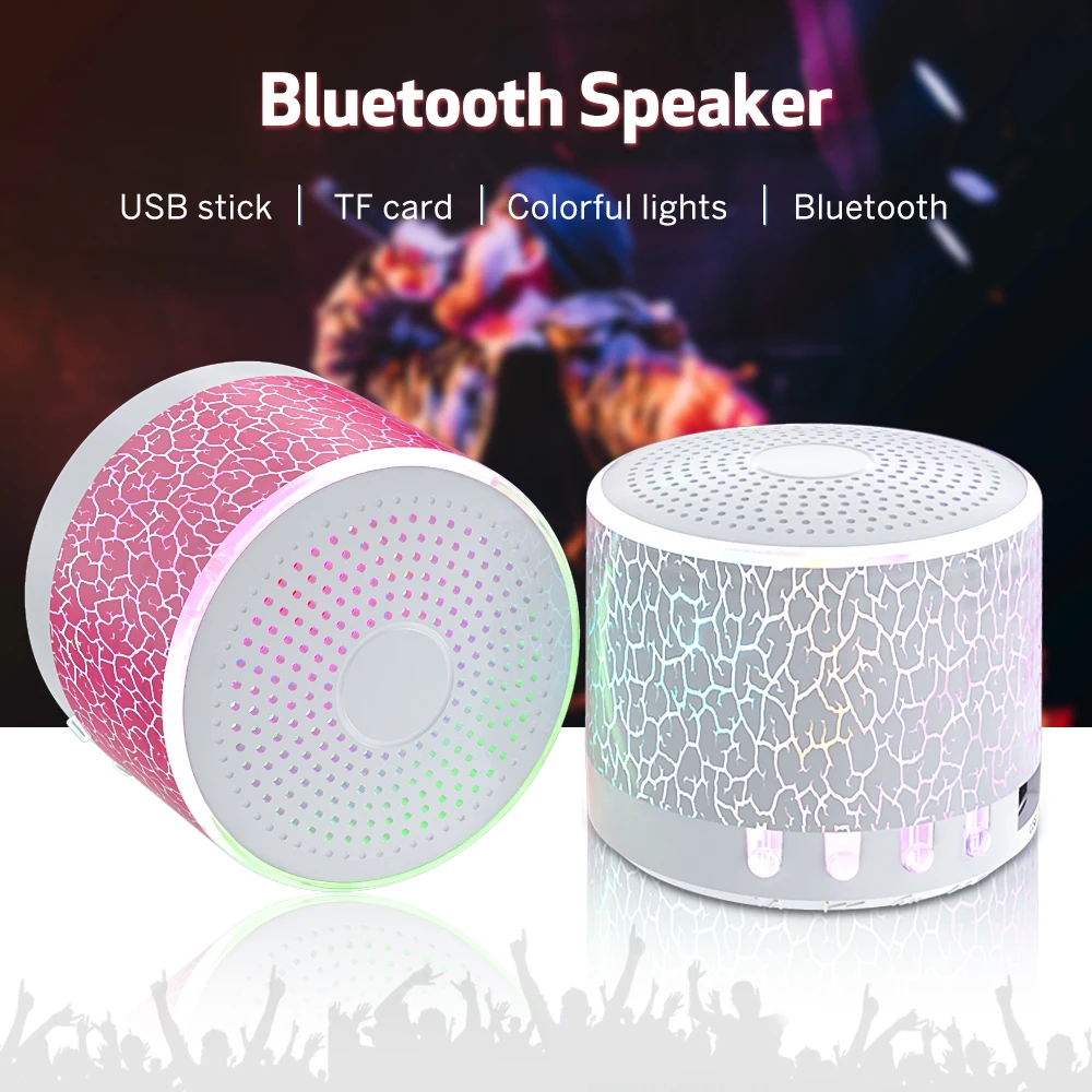 Беспроводная портативная bluetooth колонка мини светодиодная музыкальная